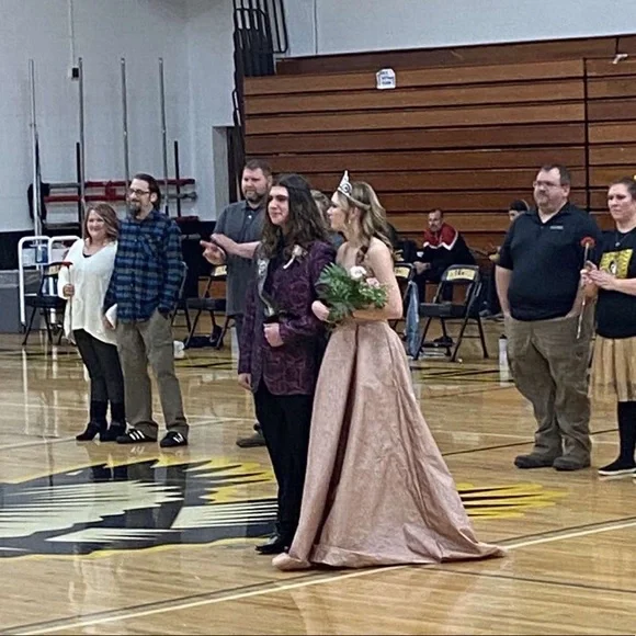 BEAUTIFUL Viper Apparel Prom or special occasion dress! Rose Gold and sparkly! - Picture 4 of 4